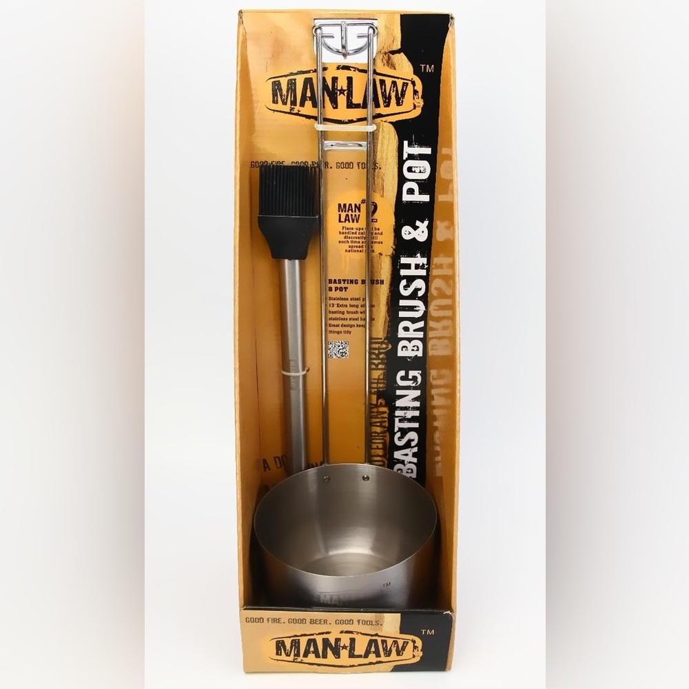 Basting Brush & Pot - Camping, Picnics, Travel